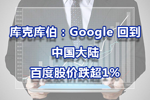 庫克庫伯：Google 回到中國大陸，百度股價跌超1%