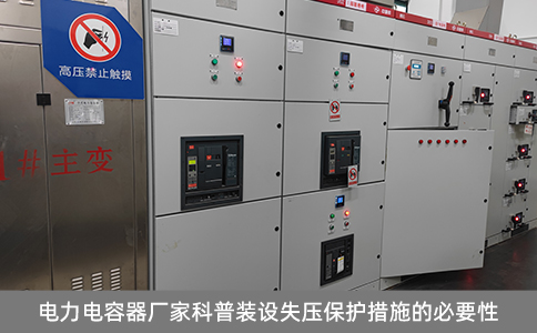 電力電容器廠家科普裝設失壓保護措施的必要性